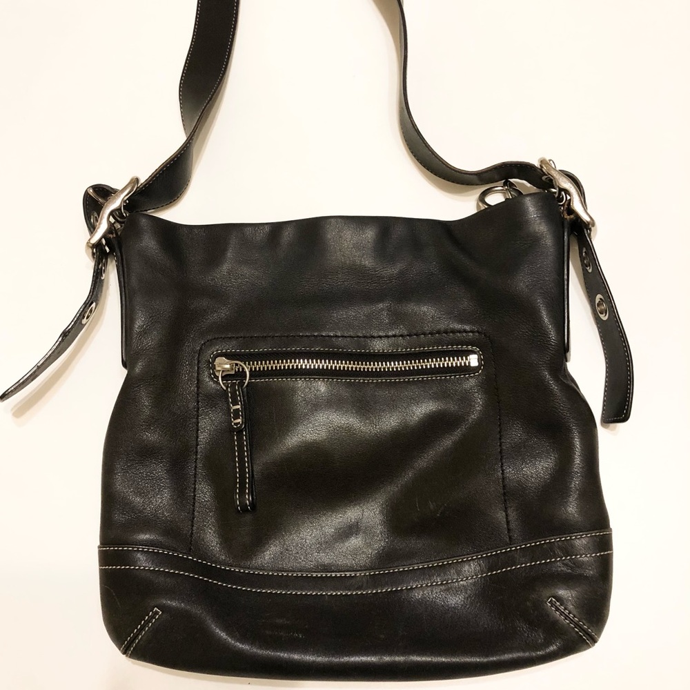 Coach black messenger bag excellent condition